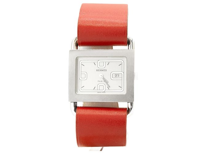 e um relógio Hermès original. Prata
