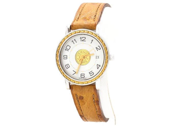 Relógio Sellier da Hermès. Dourado 