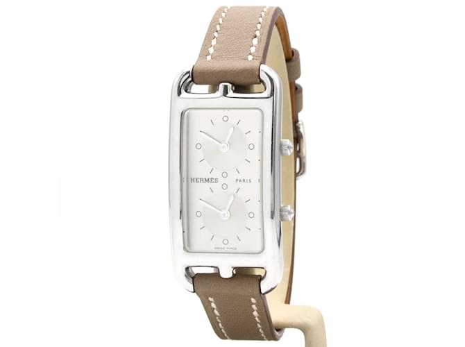 Hermès Montre Hermes Cape Cod CC3.210. Argenté 