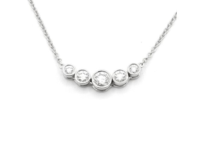 Collar "Jazz" de Tiffany & Co en platino. Plata