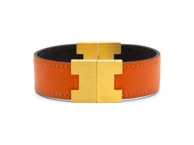 Bellissimo bracciale Hermès H D'oro 