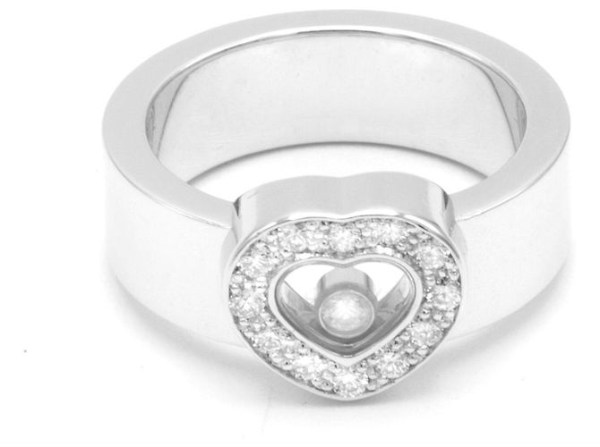 Anello Chopard modello "Happy Diamonds". Argento 