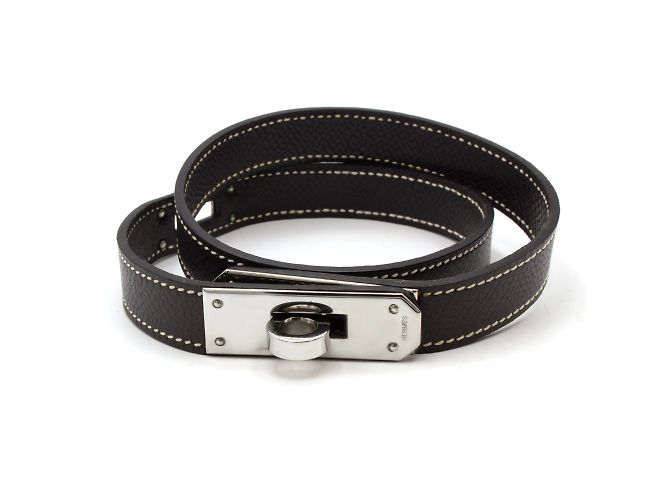 Bracelet Hermès Kelly Double Tour. Gris