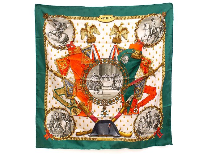 Sciarpa Hermès Le Carré. Verde 