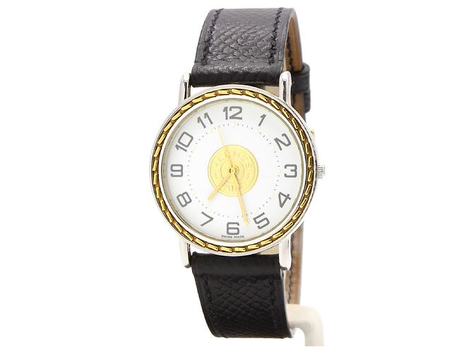 Hermès Relógio Hermes Sellier. Prata 