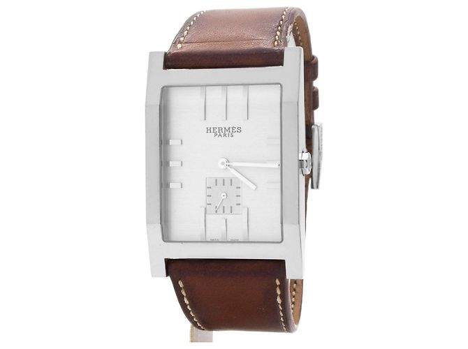 Relógio Hermès Tandem Automático de Aço Prateado Prata