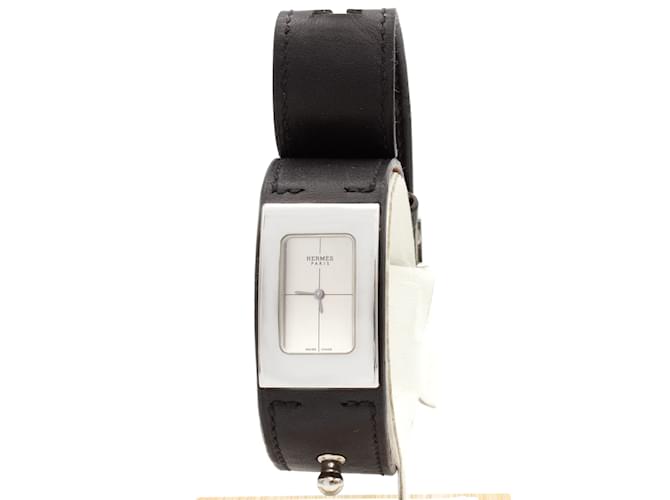 Superb “Cherche Midi” Hermès watch. Noir 