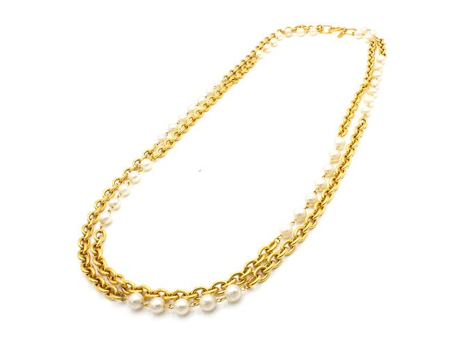 Collana sautoir Chanel Coco. D'oro