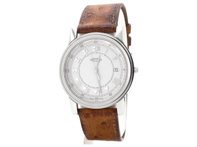 Hermès Orologio Carrick in acciaio Hermes. Argento 