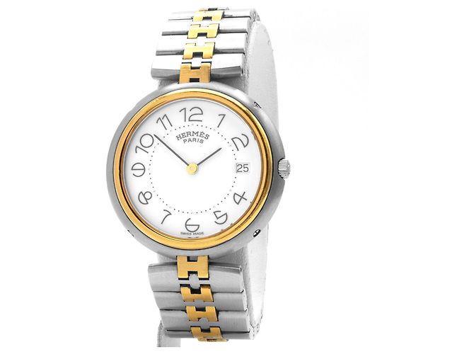 Relógio Hermès, modelo "Profile". Dourado