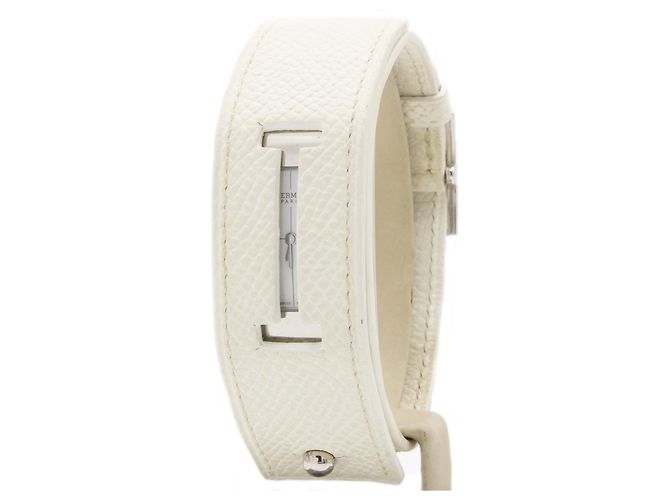 Hermès "Cherche Midi" Uhr. Weiß