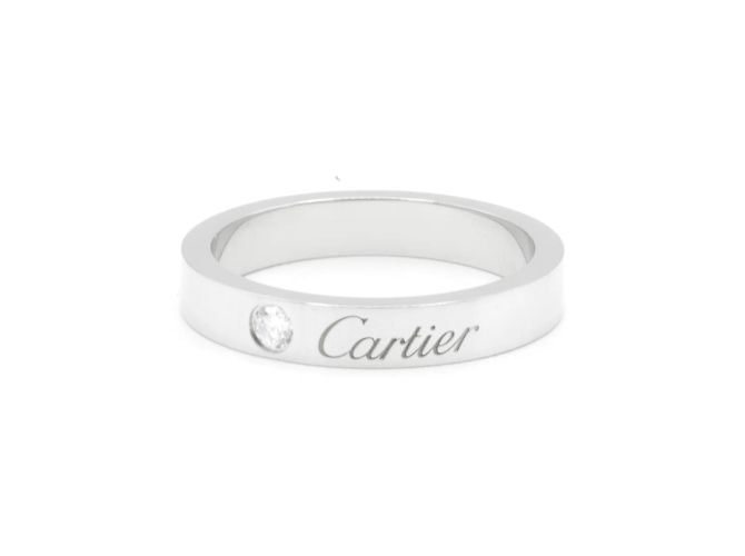 Cartier-Ring aus Platin. Silber