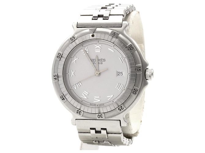 Reloj Hermès Capitaine Nemo de acero Plata