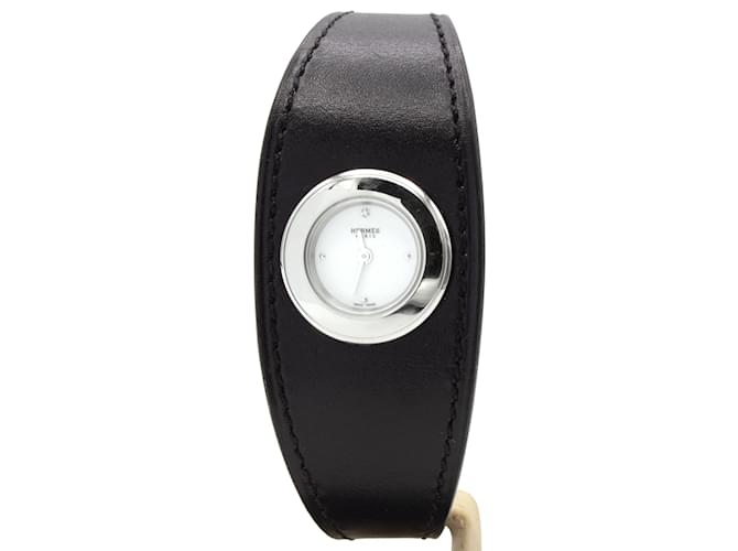 Trim Hermès Faubourg Manchette watch in steel (REF: FG2.110). Silvery 