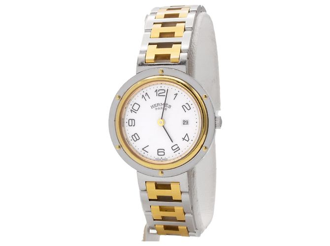 Reloj Hermès "Clipper" en acero. Dorado