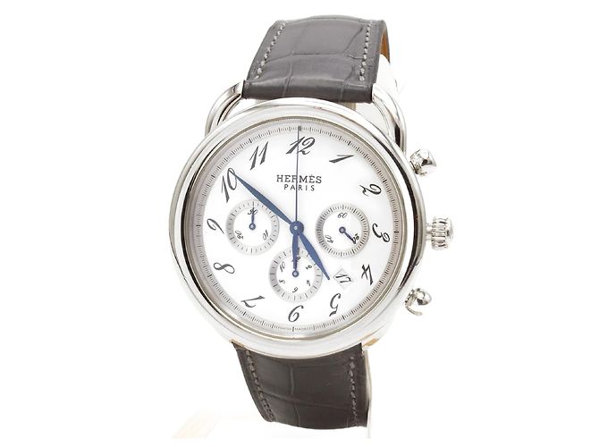 Hermès Relógio Arceau Chrono (modelo AR4.910). Prata