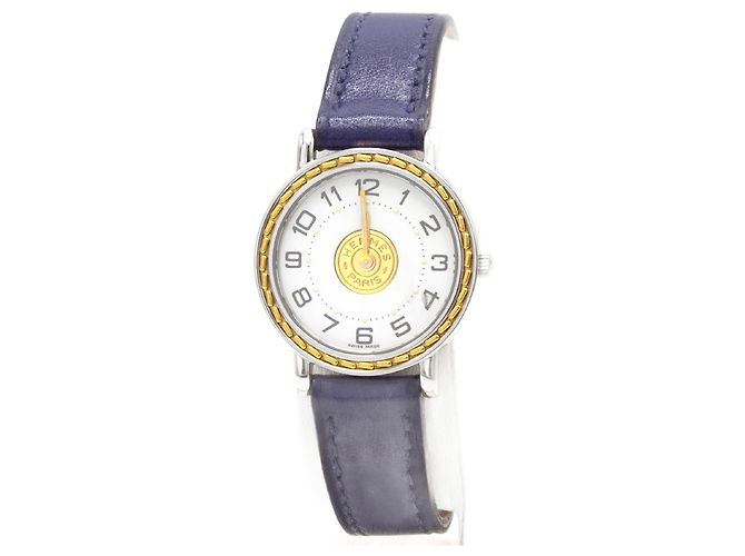 Sellier-Uhr von Hermès. Golden
