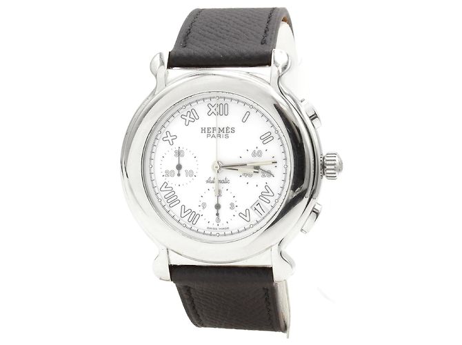 Muito bonito relógio Hermès Kepler (KP1.910). Prata