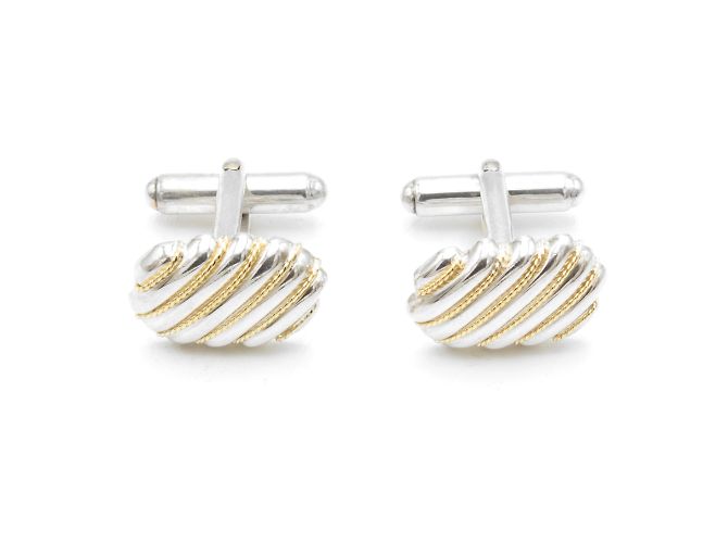 Gemelli Tiffany & Co Argento e Oro Giallo 18k 