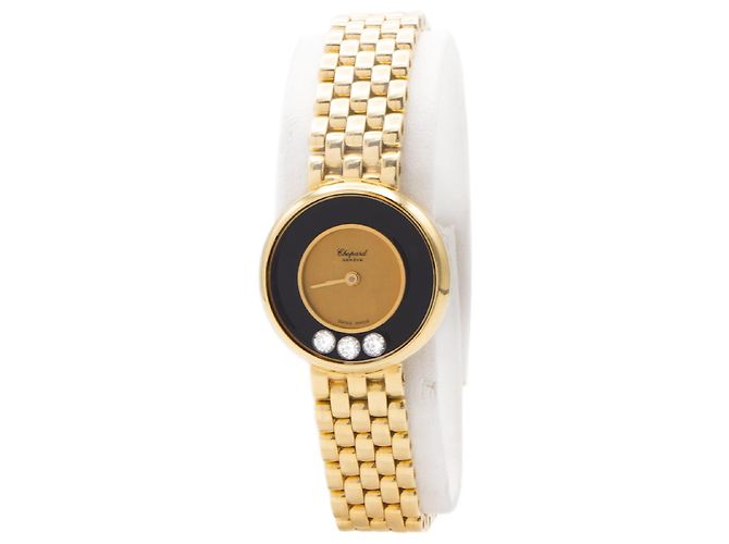 Reloj Chopard, colección Happy Diamonds. Dorado
