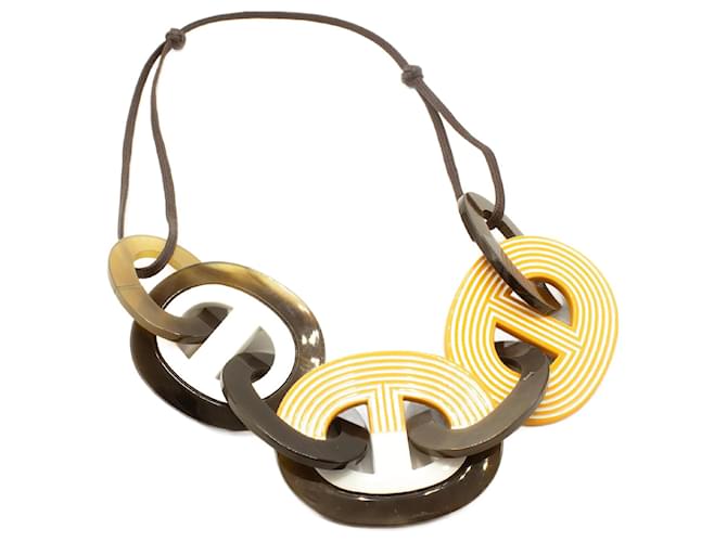 Hermès Karamba necklace buffalo horn and lacquered horn Multiple colors 
