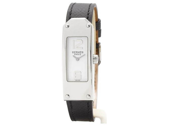 Relógio modelo Kelly II da Hermès. Prata 