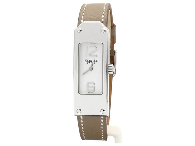 Hermès Kelly II Modell Uhr. Silber 
