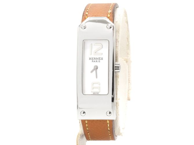 Relógio modelo Kelly II da Hermès. Prata