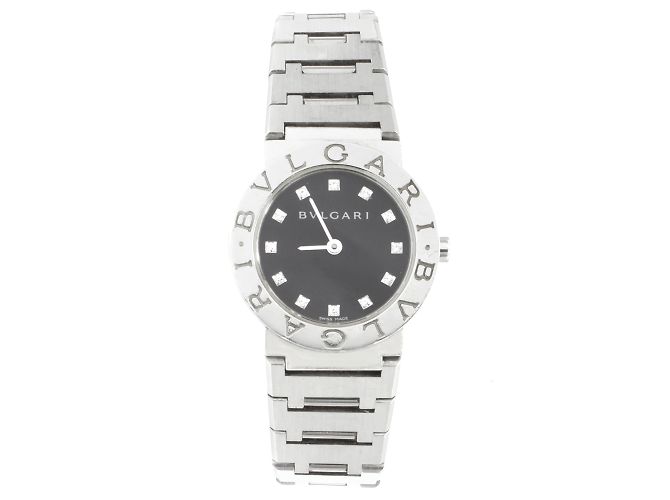 Relógio Bulgari, modelo "Tubogas". Prata
