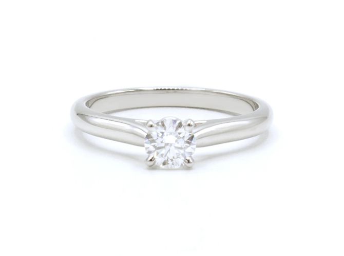 Cartier-Ring, Modell "Solitaire 1895". Silber