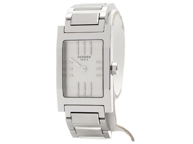 Montre Hermès Tandem acier argent Argenté 