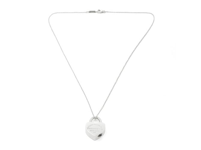 Tiffany & Co Return to Tiffany Herzschloss Halskette Silber