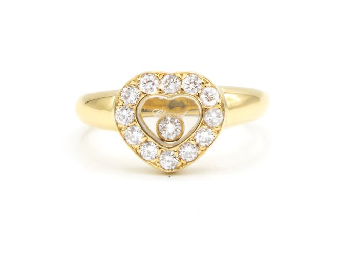 Anillo Happy Diamonds de Chopard. Dorado