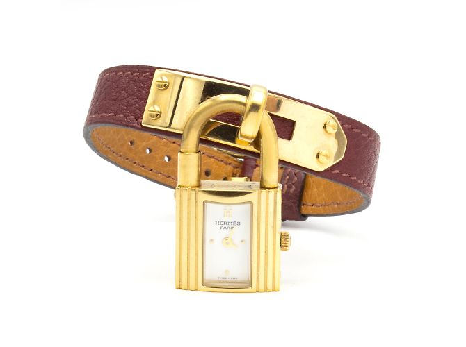 Relógio Kelly da Hermès. Dourado