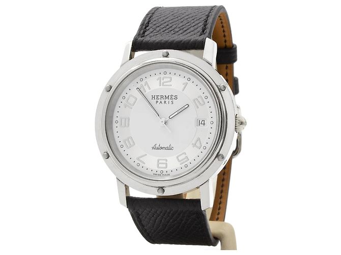 Relógio Hermès Clipper CL1.810 em aço. Prata