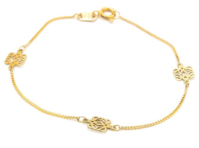 Pulsera Anagram de Loewe. Dorado