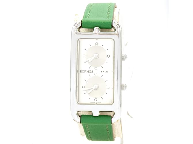 Hermès Hermes Cape Cod CC3.210 Uhr. Silber 