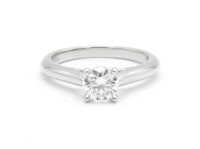 Cartier-Ring, Modell 'Solitaire 1895'. Silber