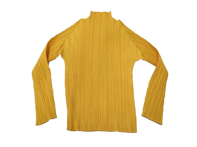 Sehr schönes Issey Miyake Pleats Please Top. Gelb