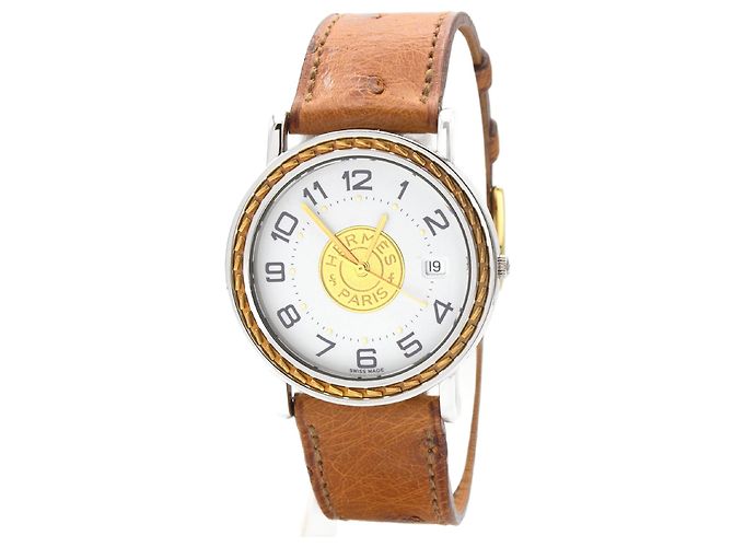 Hermès Relógio Hermes Sellier. Prata