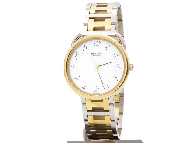 Relógio Hermès Arceau Ouro e Aço Dourado