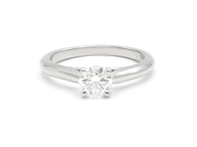 Cartier-Ring, Modell 'Solitaire 1895'. Silber