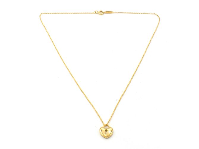 Collana Tiffany & Co Lucchetto a Cuore in Oro Giallo 18k D'oro