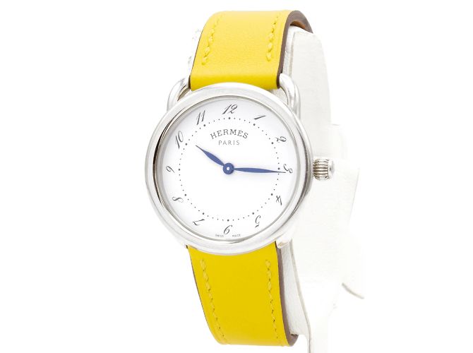 Magnífica relógio Arceau da Hermès (modelo AR5.210). Prata