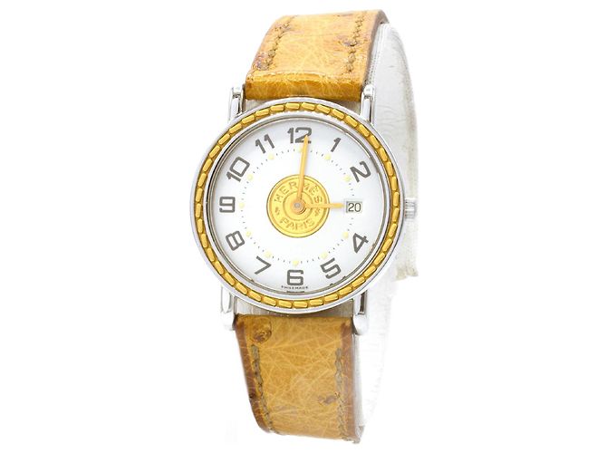 Relógio Sellier da Hermès Dourado