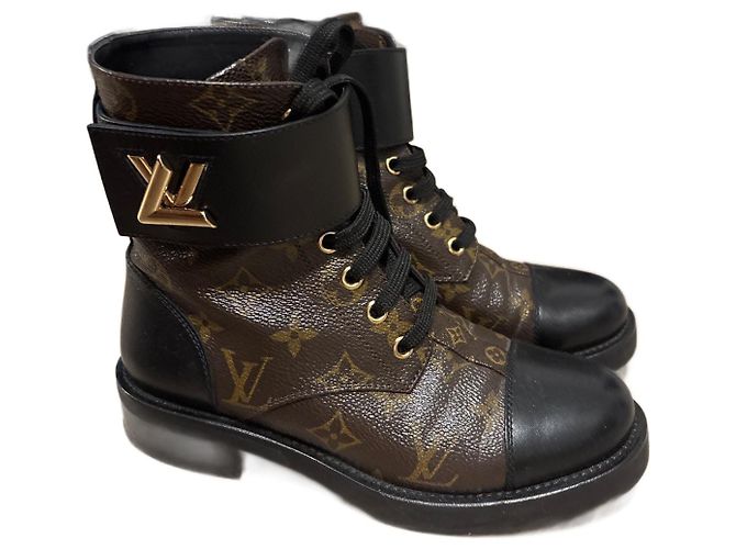Louis Vuitton Ankle Boots Brown Leather