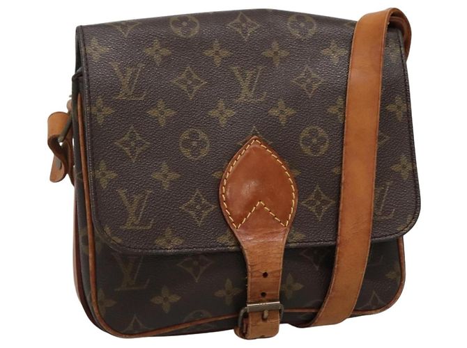 LOUIS VUITTON Bolsa de Ombro Monogram Cartouchiere MM M51253 LV Auth ep9444 Monograma