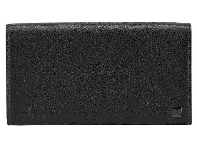Alfred Dunhill Portafoglio lungo in pelle con logo Dunhill