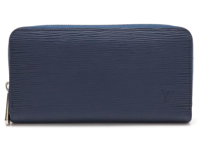 Louis Vuitton Epi Zippy Wallet Long Wallet M61873 Blue Leather  ref.2361543