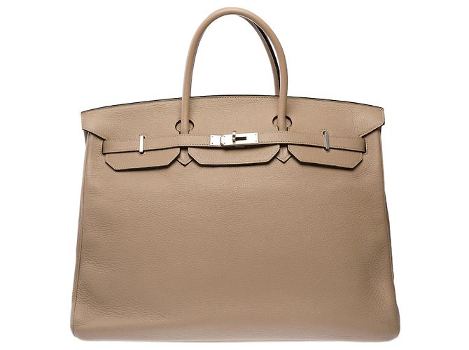 Hermès Bolsa HERMES Birkin 40 em Couro Cinza - 102798